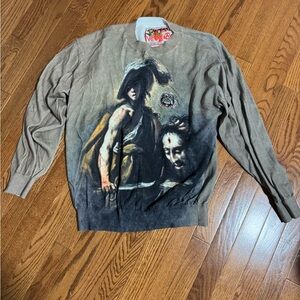Very rare raf Reyes Graphic Men Sweater - Brown